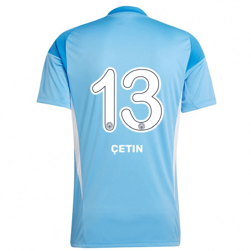 Danxen Bambino Tarık Çetin #13 Maglia Gara Portiere Blu Royal Bianco 2025/26 Maglietta