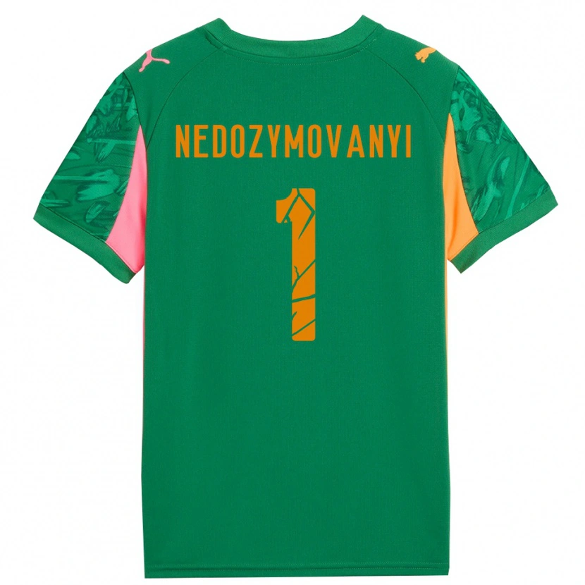 Danxen Bambino Artem Nedozymovanyi #1 Maglia Gara Portiere Verde Arancio Rosa 2025/26 Maglietta