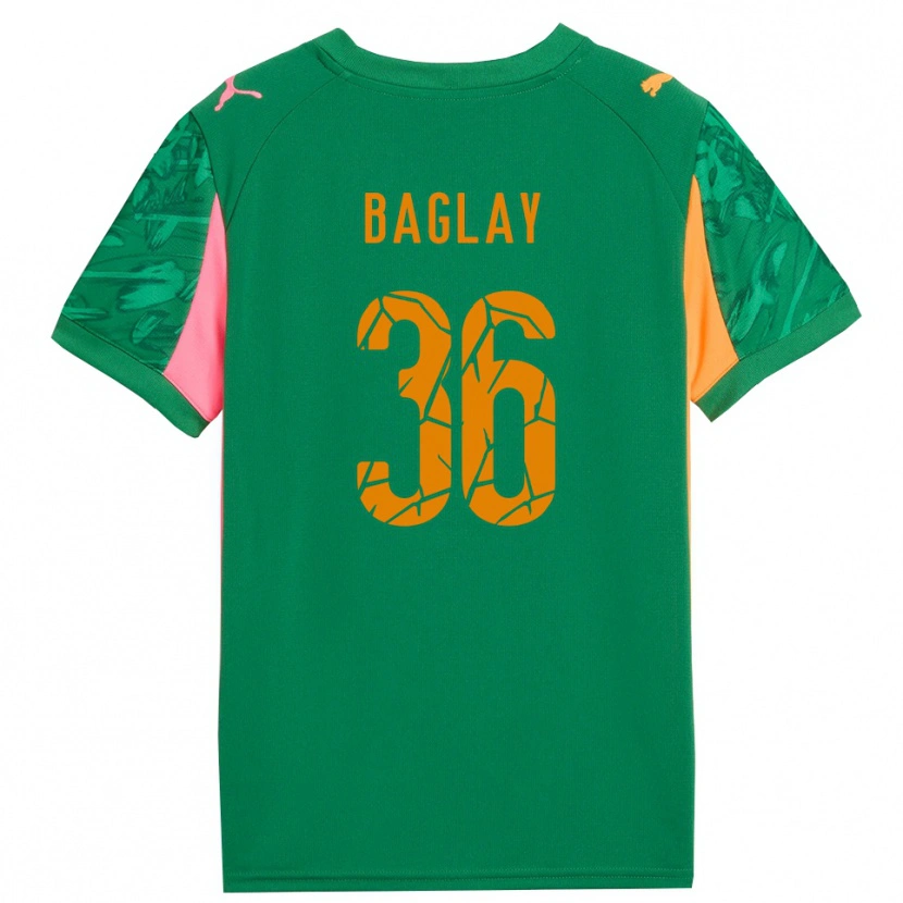 Danxen Bambino Rostyslav Baglay #36 Maglia Gara Portiere Verde Arancio Rosa 2025/26 Maglietta
