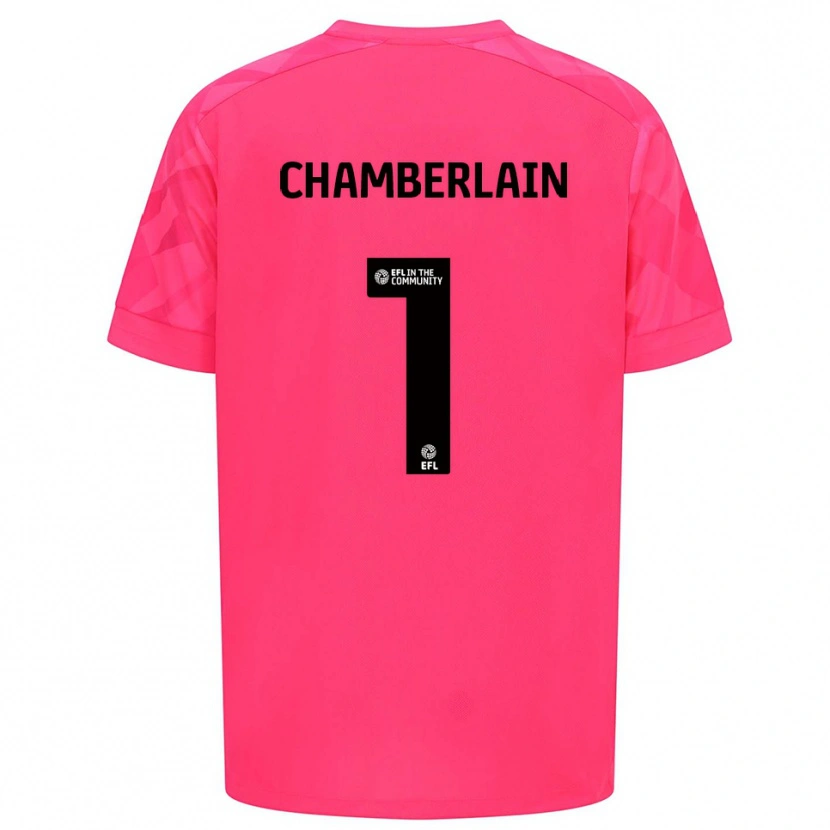 Danxen Bambino Ceryn Chamberlain #1 Maglia Gara Portiere Rosa Rosa 2025/26 Maglietta