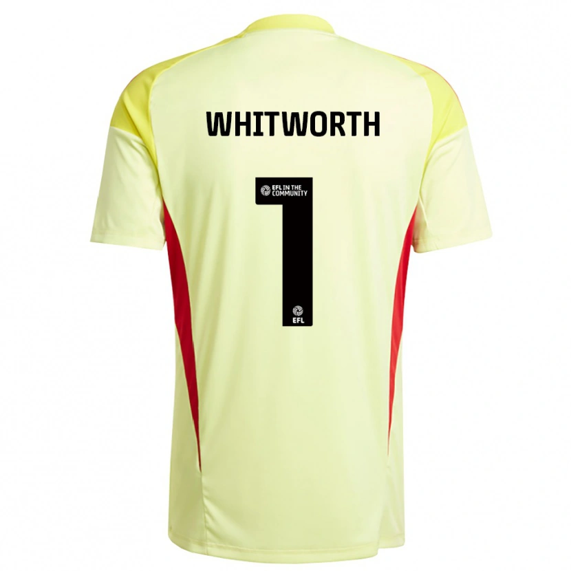 Danxen Bambino Joe Whitworth #1 Maglia Gara Portiere Giallo Chiaro 2025/26 Maglietta