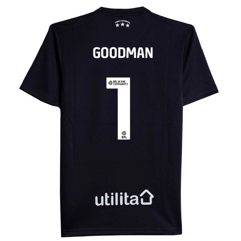 Danxen Bambino Owen Goodman #1 Maglia Gara Portiere Bianco Nero 2025/26 Maglietta