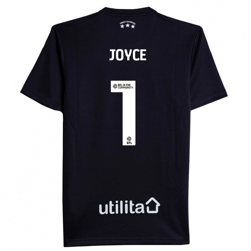 Danxen Bambino Lauren Joyce #1 Maglia Gara Portiere Bianco Nero 2025/26 Maglietta