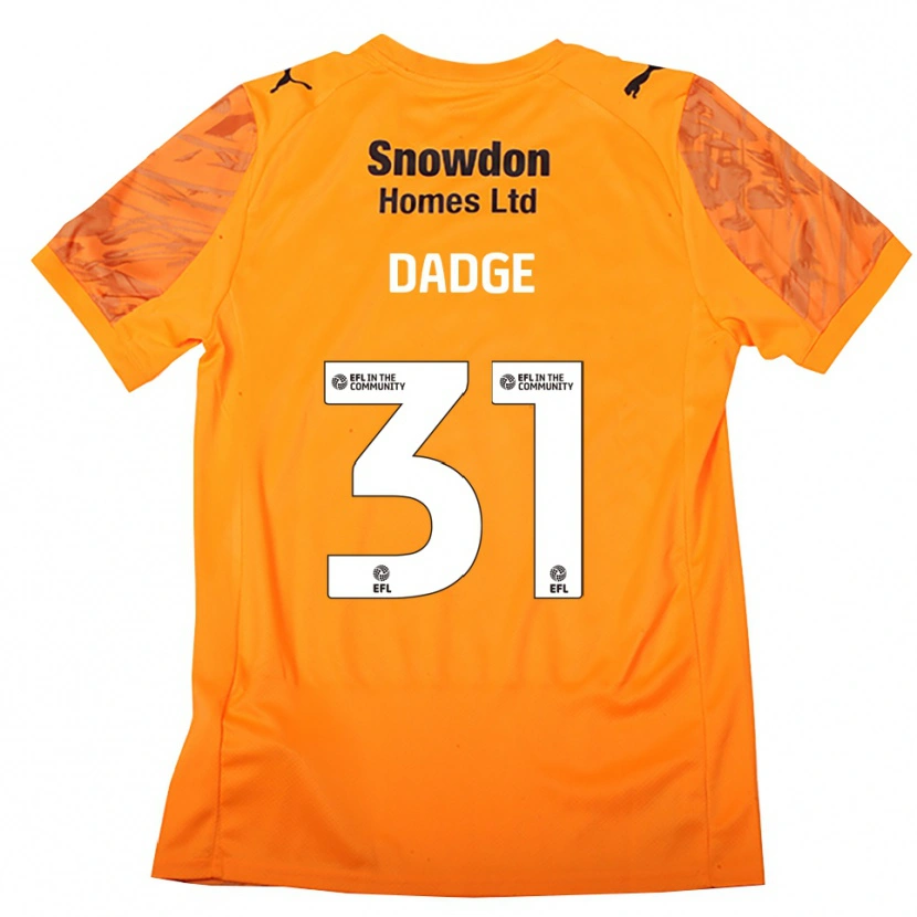 Danxen Bambino James Dadge #31 Maglia Gara Portiere Nero Arancione 2025/26 Maglietta