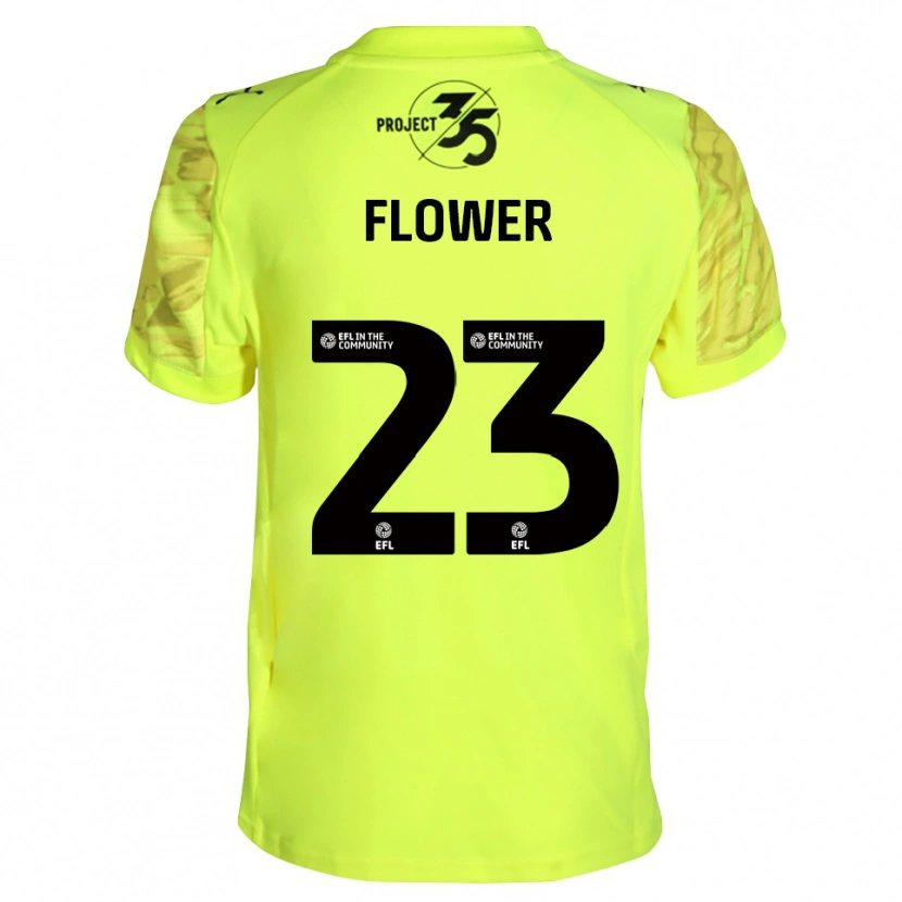Danxen Bambino Jack Flower #23 Maglia Gara Portiere Nero Verde Fluorescente 2025/26 Maglietta