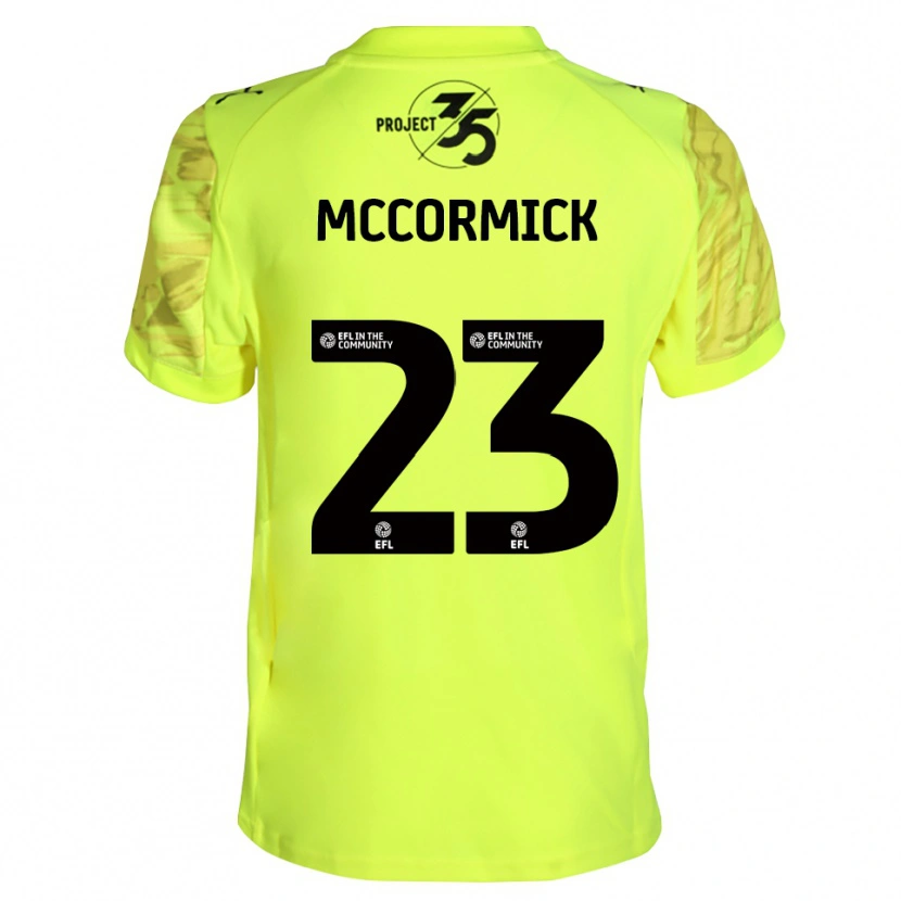 Danxen Bambino Leo McCormick #23 Maglia Gara Portiere Nero Verde Fluorescente 2025/26 Maglietta