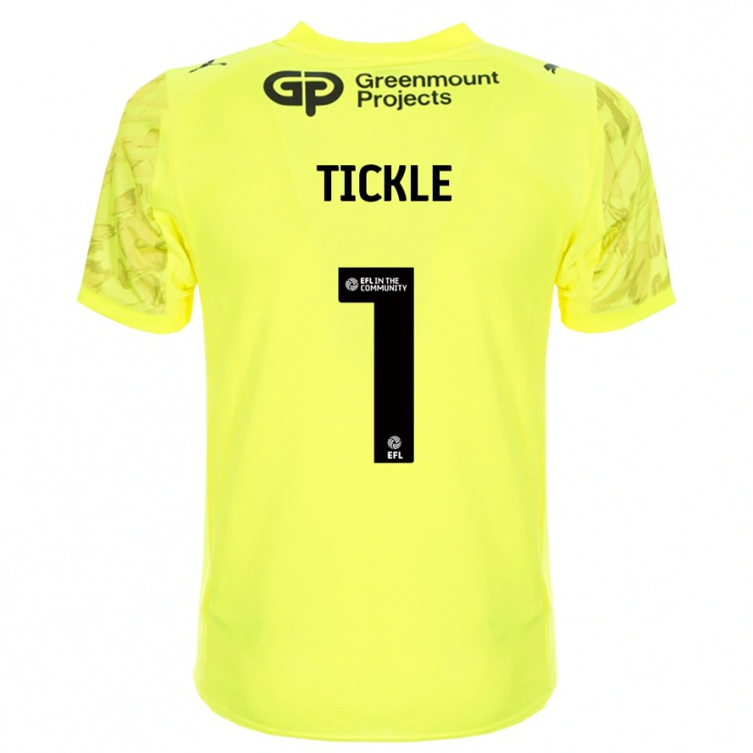 Danxen Bambino Sam Tickle #1 Maglia Gara Portiere Nero Verde Fluorescente 2025/26 Maglietta