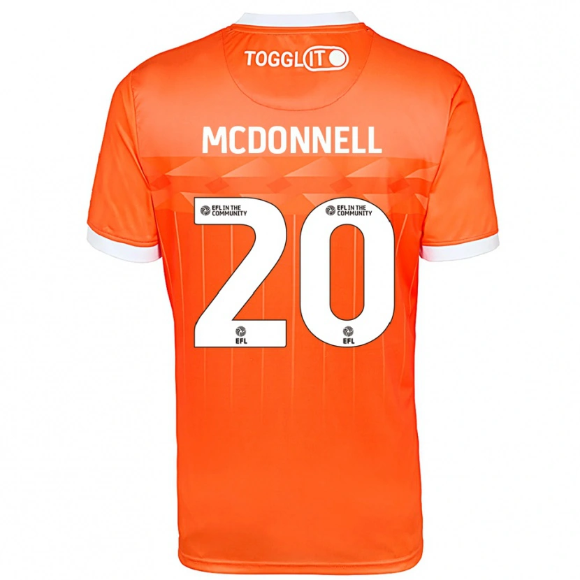 Danxen Bambino Joe McDonnell #20 Maglia Gara Portiere Bianco Arancione 2025/26 Maglietta