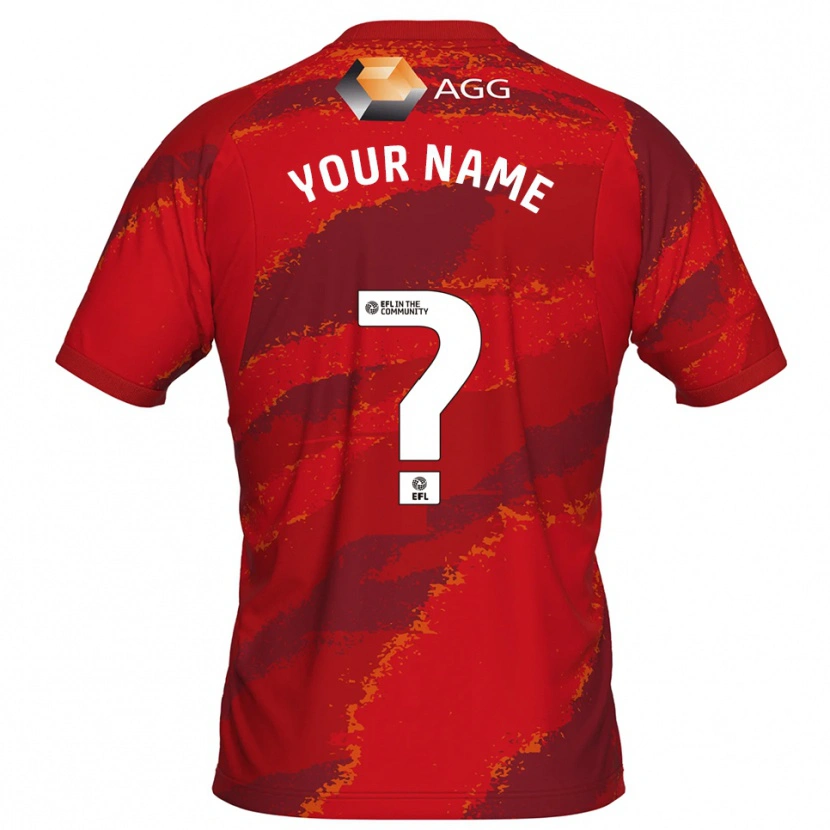 Danxen Bambino Mansfield Town Maglia Gara Portiere Bianco Rosso 2025/26 Maglietta