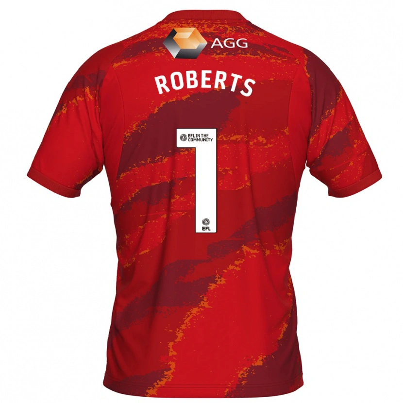 Danxen Bambino Liam Roberts #1 Maglia Gara Portiere Bianco Rosso 2025/26 Maglietta