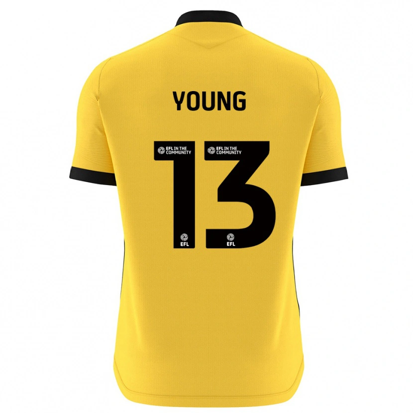 Danxen Bambino Brad Young #13 Maglia Gara Portiere Nero Giallo 2025/26 Maglietta