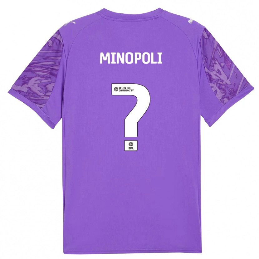 Danxen Bambino Giovanni Minopoli #0 Maglia Gara Portiere Rosso Viola 2025/26 Maglietta