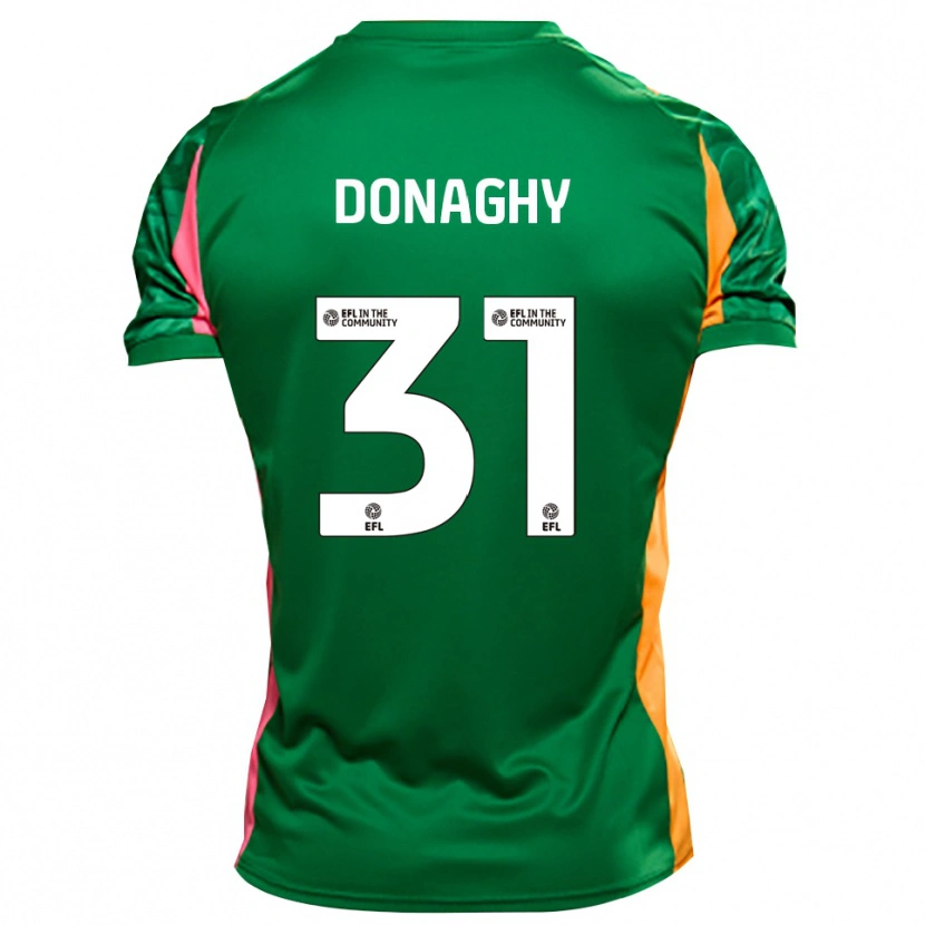 Danxen Bambino Tom Donaghy #31 Maglia Gara Portiere Arancione Verde 2025/26 Maglietta