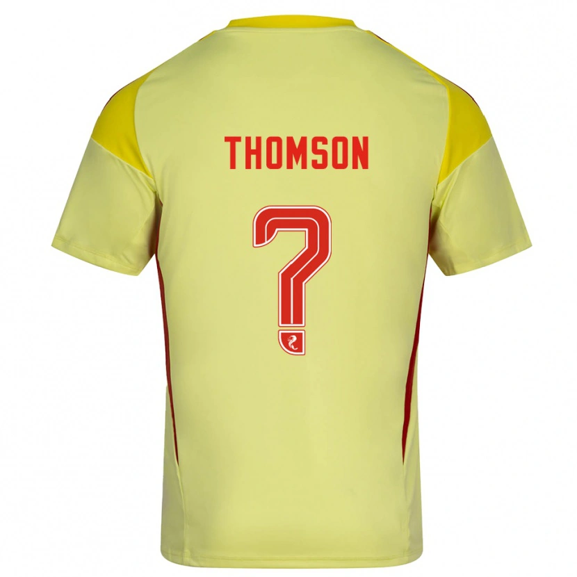 Danxen Bambino Ethan Thomson #0 Maglia Gara Portiere Rosso Giallo 2025/26 Maglietta