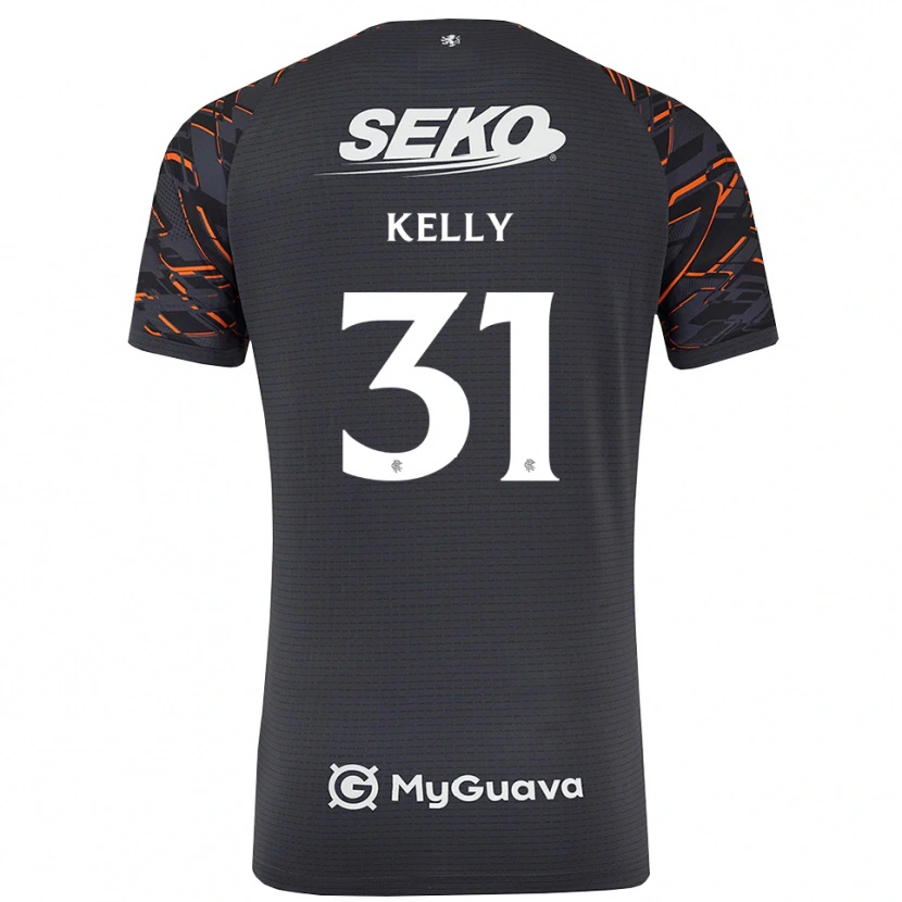 Danxen Bambino Liam Kelly #31 Maglia Gara Portiere Grigio Scuro 2025/26 Maglietta