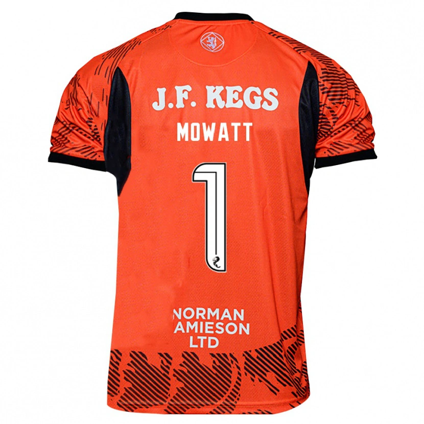 Danxen Bambino Beth Mowatt #1 Maglia Gara Portiere Nero Arancione 2025/26 Maglietta