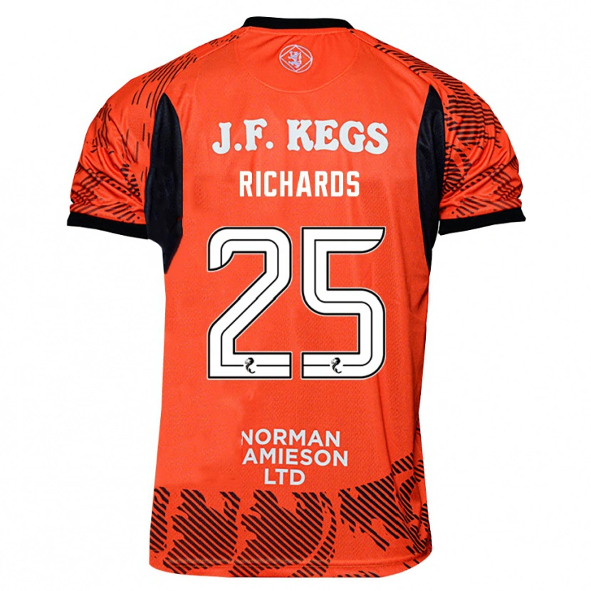 Danxen Bambino Dave Richards #25 Maglia Gara Portiere Nero Arancione 2025/26 Maglietta
