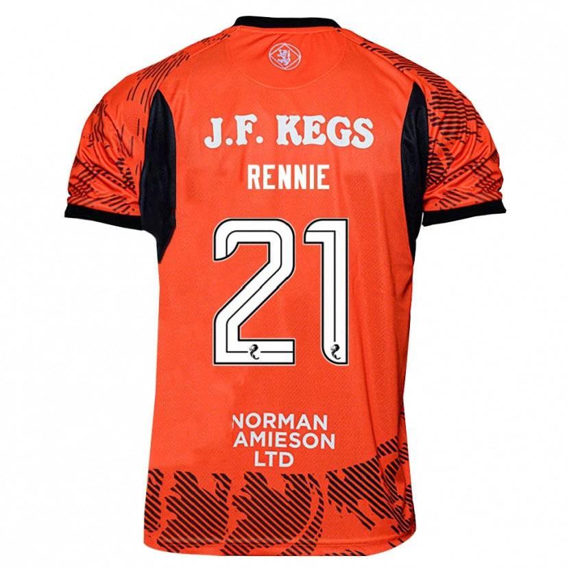 Danxen Bambino Beth Rennie #21 Maglia Gara Portiere Nero Arancione 2025/26 Maglietta