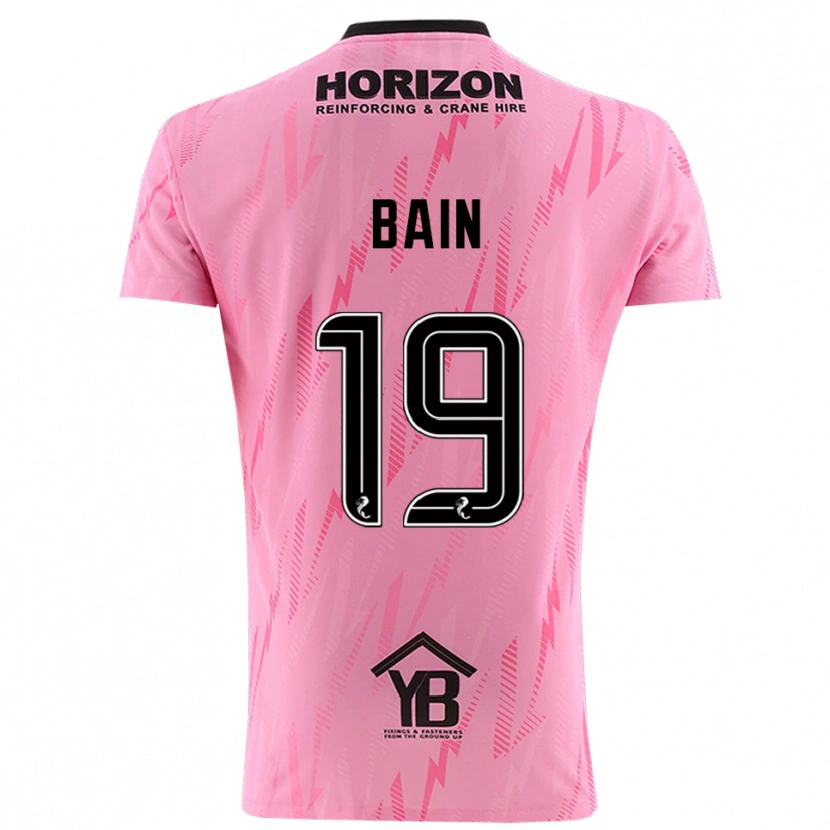 Danxen Bambino Scott Bain #19 Maglia Gara Portiere Nero Rosa 2025/26 Maglietta