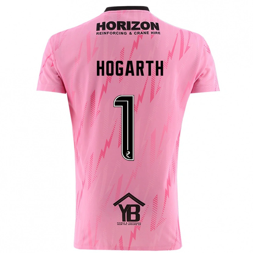Danxen Bambino Nicky Hogarth #1 Maglia Gara Portiere Nero Rosa 2025/26 Maglietta