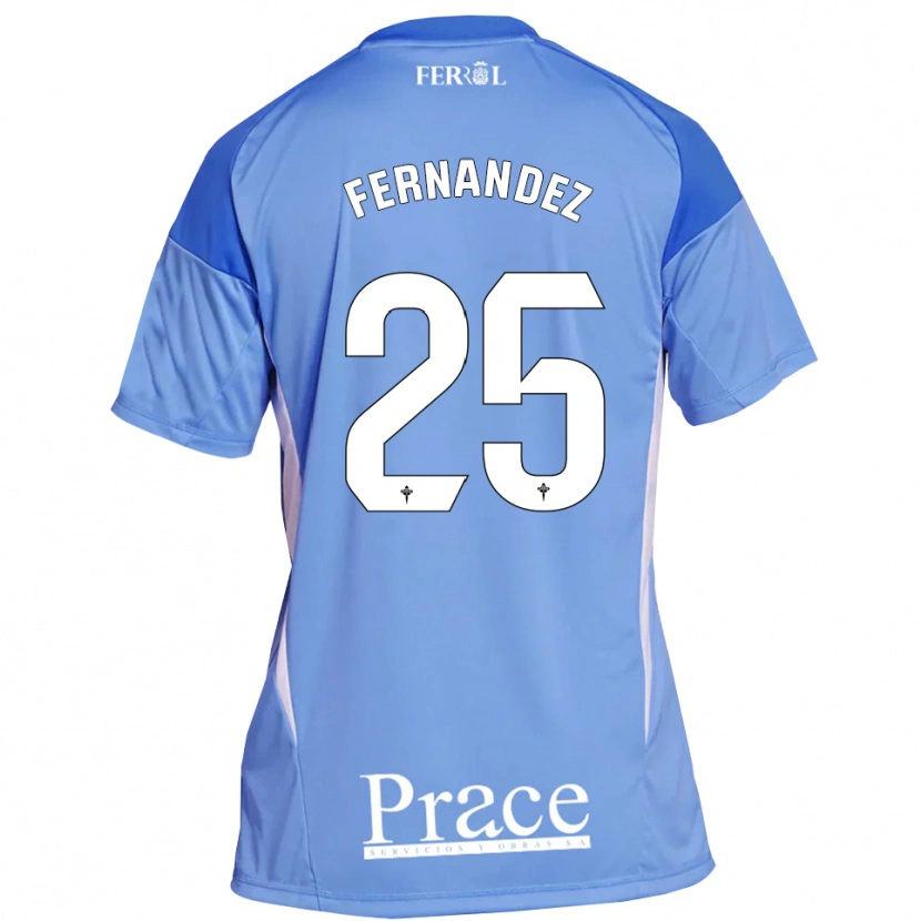 Danxen Bambino César Fernández #25 Maglia Gara Portiere Azzurro Bianco 2025/26 Maglietta