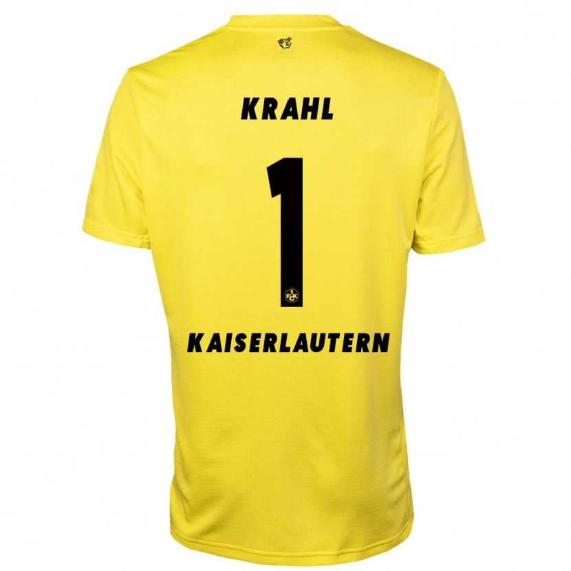 Danxen Bambino Julian Krahl #1 Maglia Gara Portiere Giallo Nero 2025/26 Maglietta