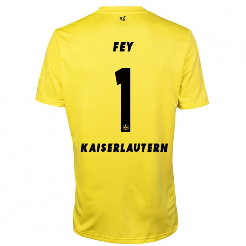Danxen Bambino Tyler Fey #1 Maglia Gara Portiere Giallo Nero 2025/26 Maglietta