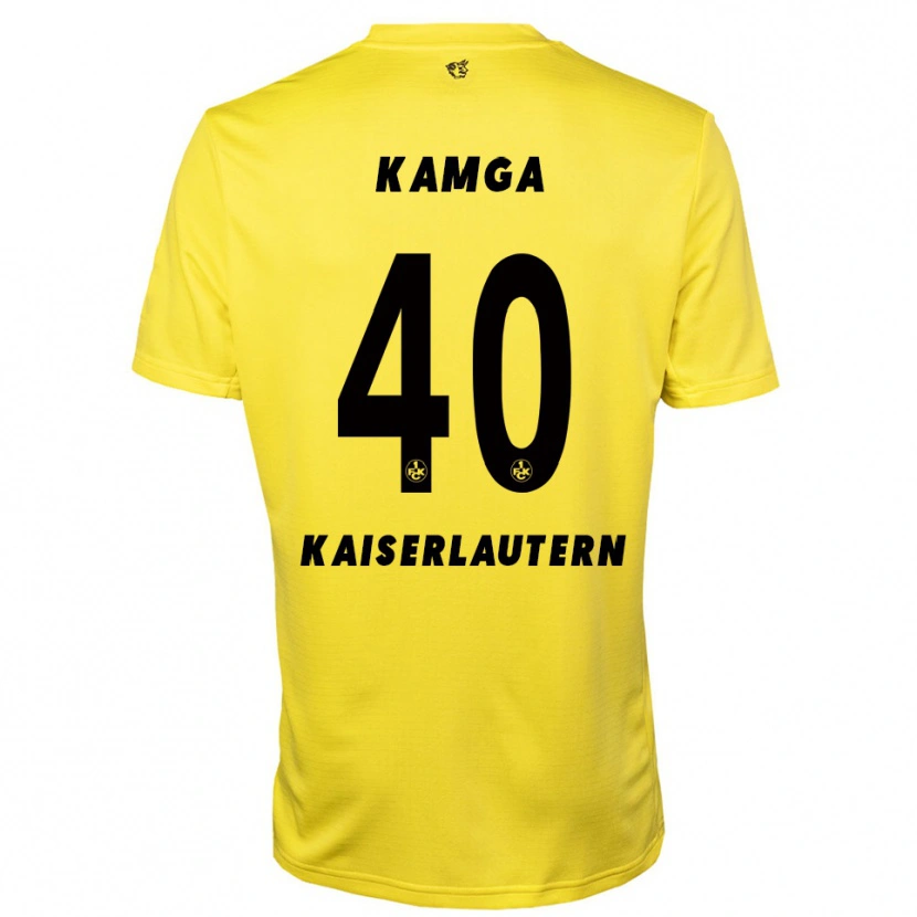 Danxen Bambino Enis Kamga #40 Maglia Gara Portiere Giallo Nero 2025/26 Maglietta