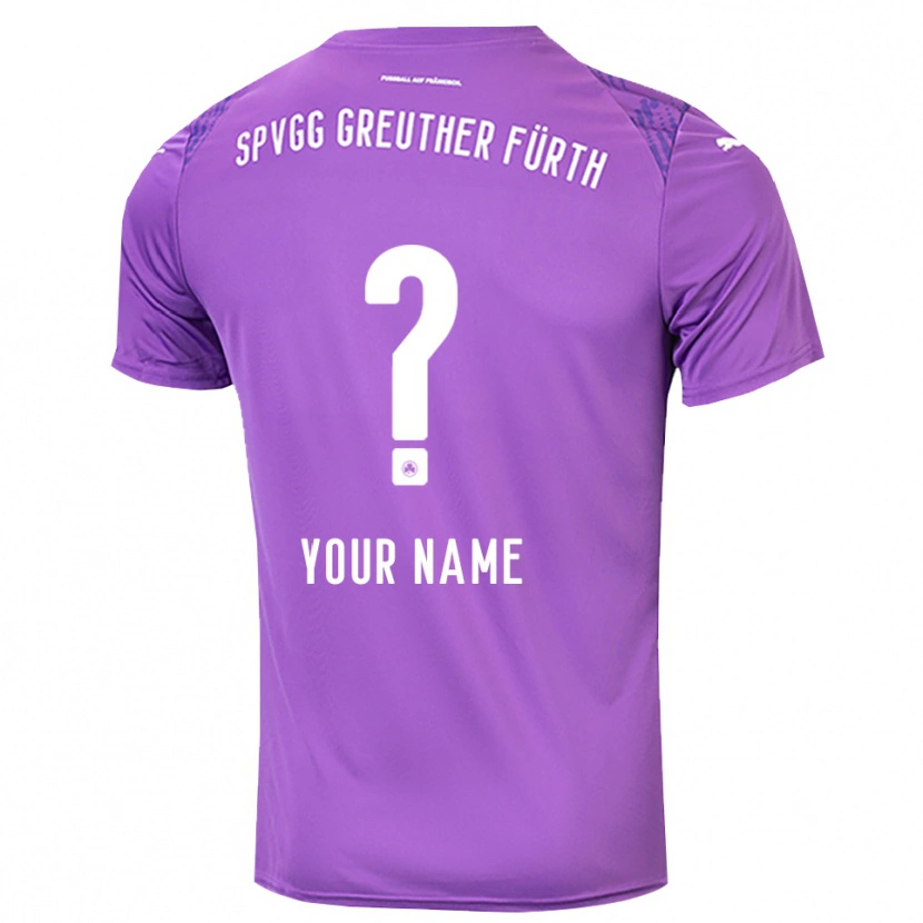 Danxen Bambino SpVgg Greuther Fürth Maglia Gara Portiere Bianco Viola 2025/26 Maglietta