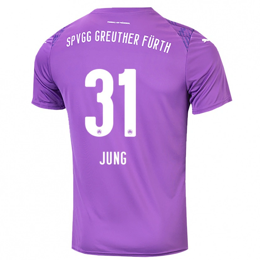 Danxen Bambino Sebastian Jung #31 Maglia Gara Portiere Bianco Viola 2025/26 Maglietta
