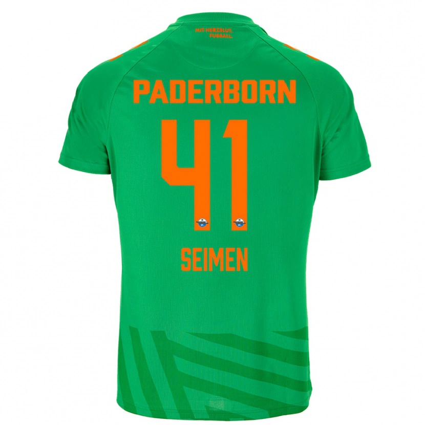 Danxen Bambino Dennis Seimen #41 Maglia Gara Portiere Verde Arancio 2025/26 Maglietta