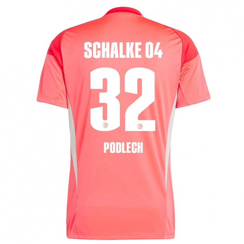 Danxen Bambino Luca Podlech #32 Maglia Gara Portiere Rosso Corallo 2025/26 Maglietta