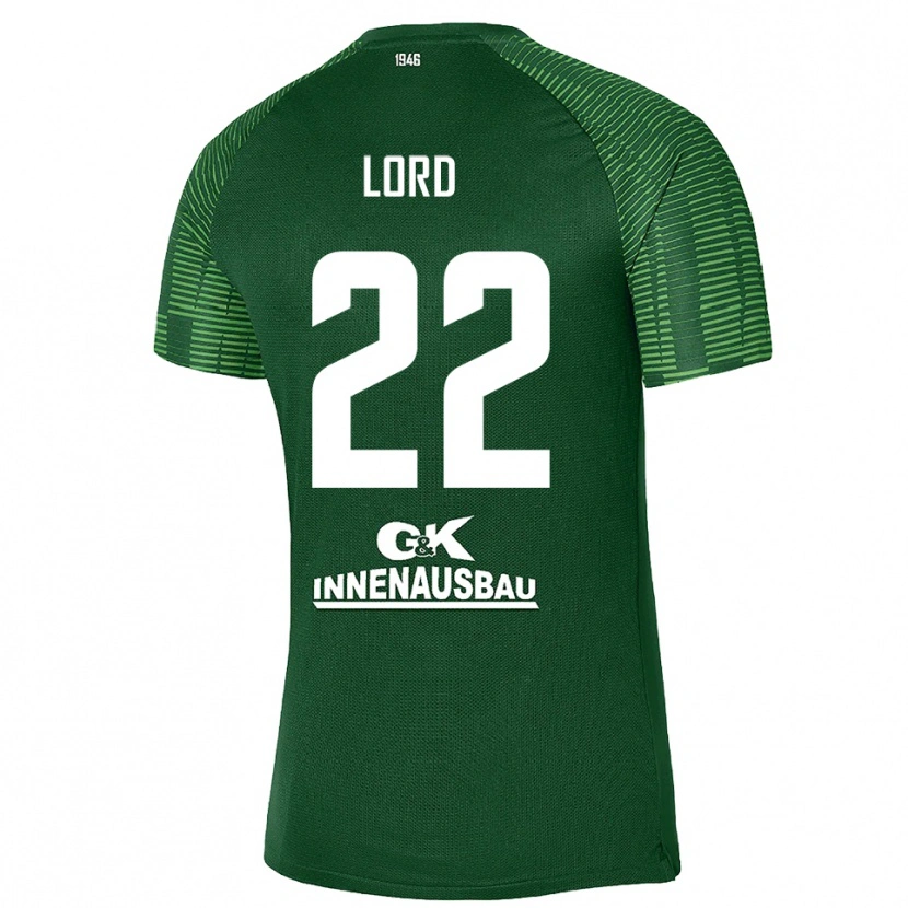 Danxen Bambino Louis Lord #22 Maglia Gara Portiere Verde Scuro Nero 2025/26 Maglietta
