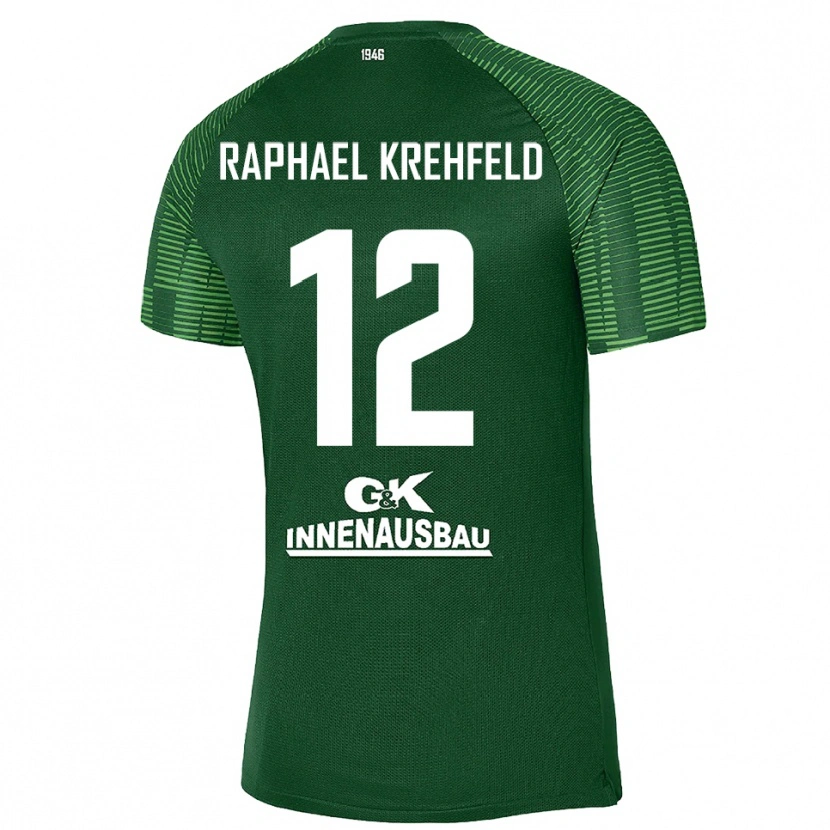 Danxen Bambino Luca Raphael Krehfeld #12 Maglia Gara Portiere Verde Scuro Nero 2025/26 Maglietta