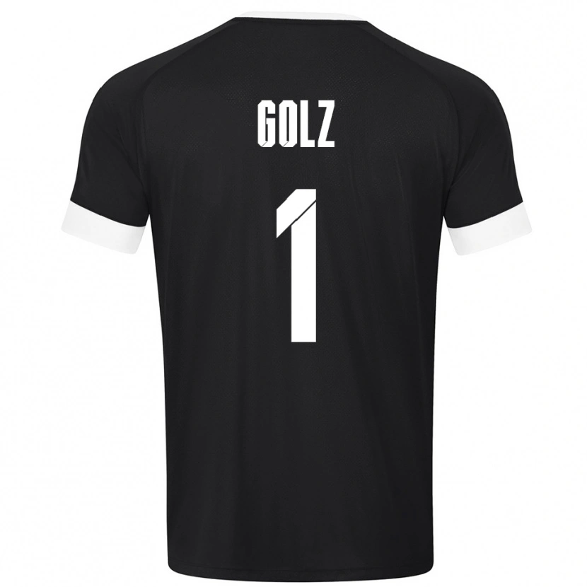 Danxen Bambino Jakob Golz #1 Maglia Gara Portiere Bianco Nero 2025/26 Maglietta