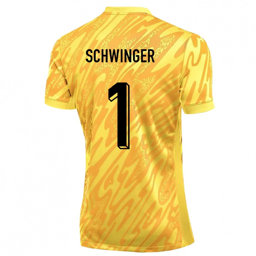 Danxen Bambino Holm Schwinger #1 Maglia Gara Portiere Arancio Giallo 2025/26 Maglietta