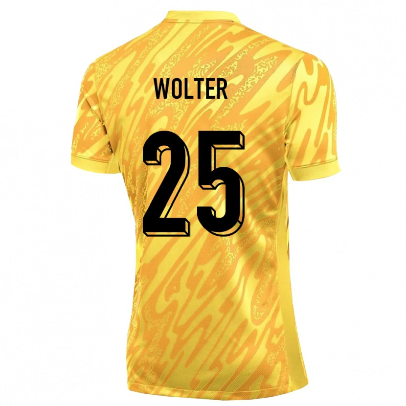 Danxen Bambino Fynn Wolter #25 Maglia Gara Portiere Arancio Giallo 2025/26 Maglietta