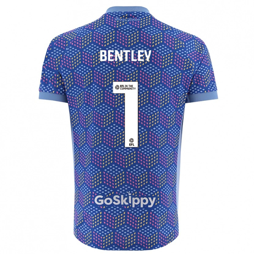 Danxen Bambino Fran Bentley #1 Maglia Gara Portiere Blu Nero 2025/26 Maglietta