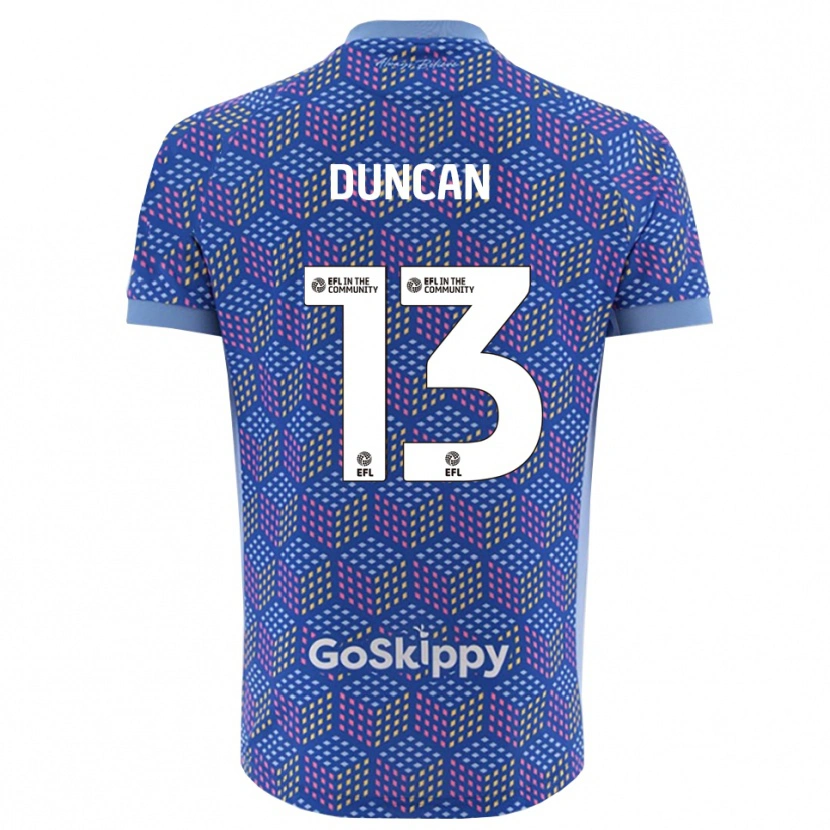 Danxen Bambino Joe Duncan #13 Maglia Gara Portiere Blu Nero 2025/26 Maglietta