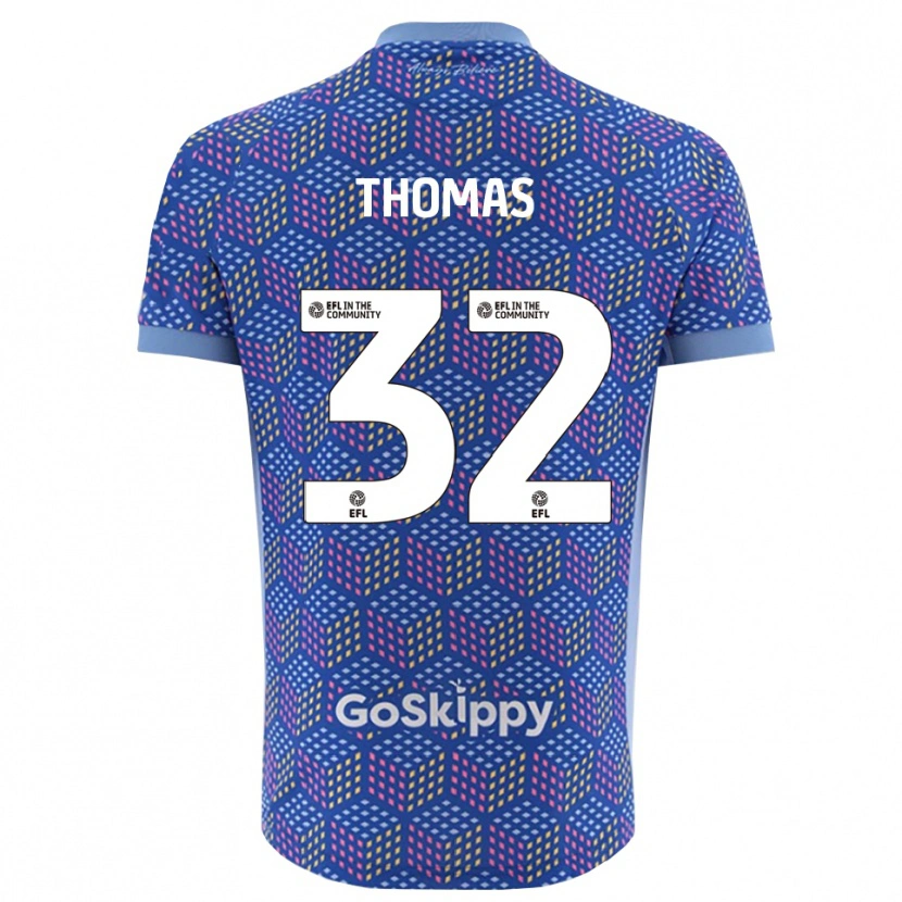 Danxen Bambino Lewis Thomas #32 Maglia Gara Portiere Blu Nero 2025/26 Maglietta