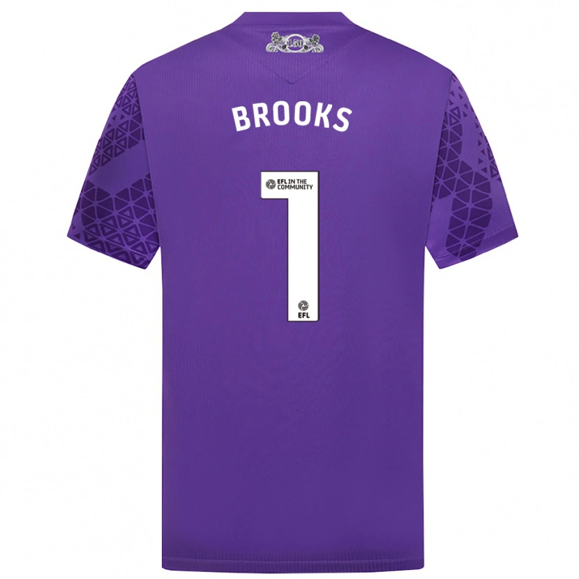 Danxen Bambino Alexandra Brooks #1 Maglia Gara Portiere Viola Bianco 2025/26 Maglietta