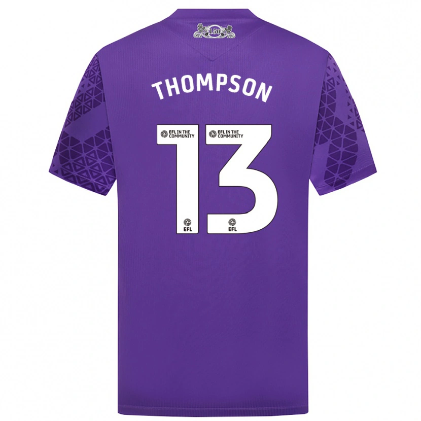 Danxen Bambino Luke Thompson #13 Maglia Gara Portiere Viola Bianco 2025/26 Maglietta
