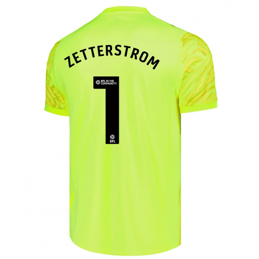 Danxen Bambino Jacob Widell Zetterström #1 Maglia Gara Portiere Verde Fluo 2025/26 Maglietta
