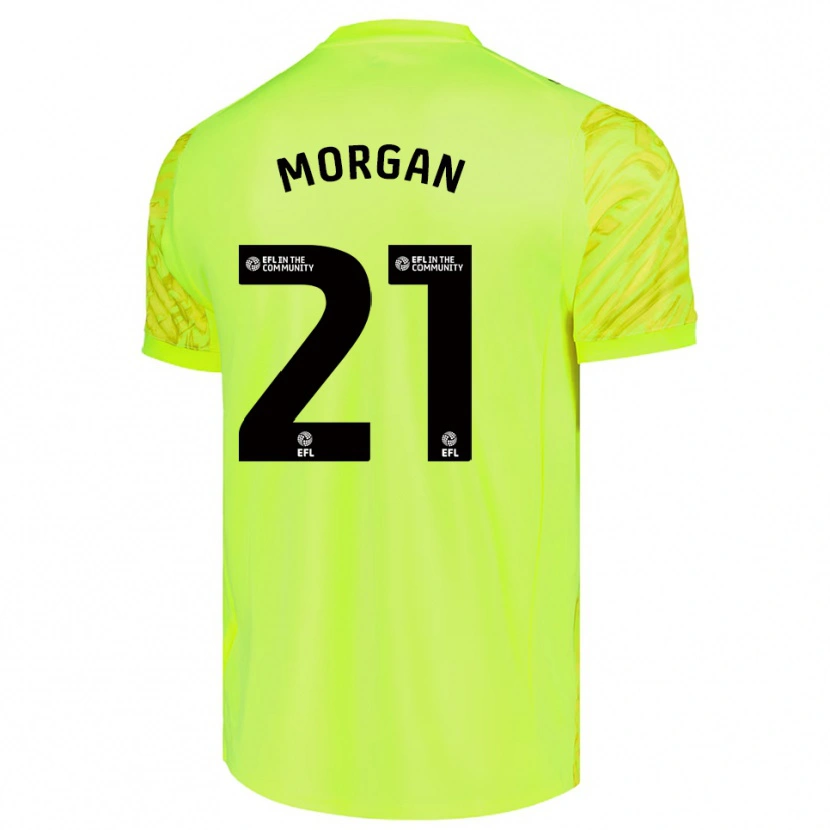 Danxen Bambino Sarah Morgan #21 Maglia Gara Portiere Verde Fluo 2025/26 Maglietta