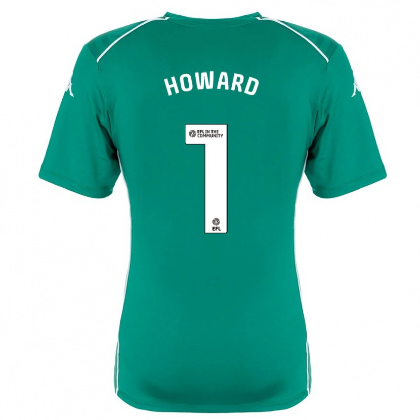 Danxen Bambino Archie Howard #1 Maglia Gara Portiere Verde Bianco 2025/26 Maglietta