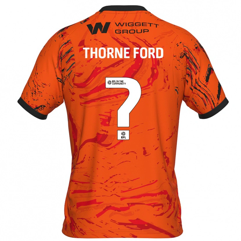 Danxen Bambino Evie Thorne Ford #0 Maglia Gara Portiere Arancione Nero 2025/26 Maglietta