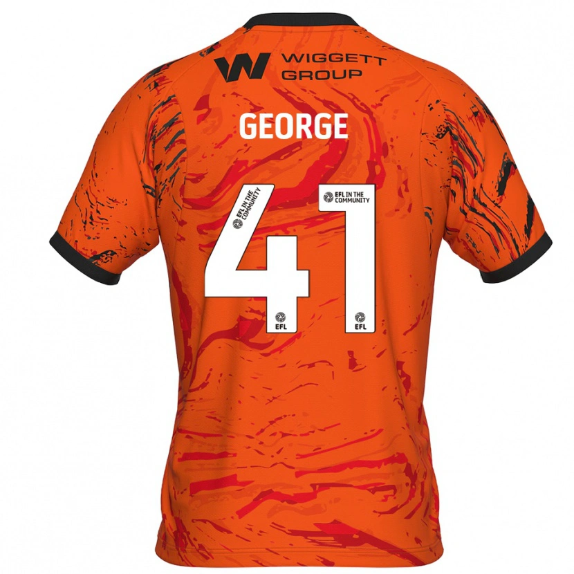 Danxen Bambino George Evans #41 Maglia Gara Portiere Arancione Nero 2025/26 Maglietta
