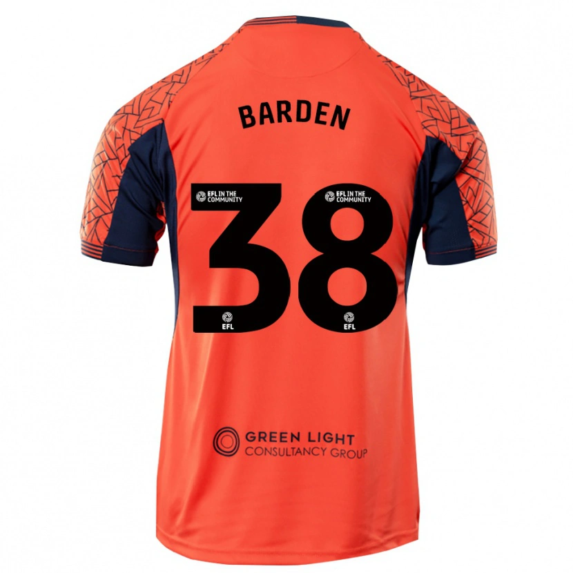 Danxen Bambino Daniel Barden #38 Maglia Gara Portiere Nero Arancio 2025/26 Maglietta