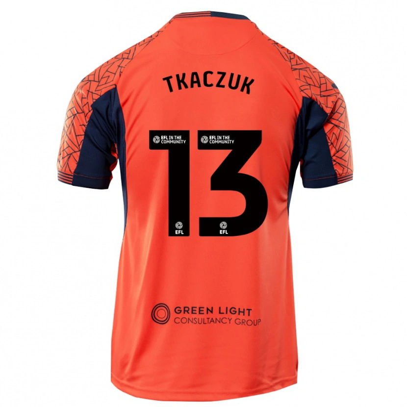 Danxen Bambino Nikodem Tkaczuk #13 Maglia Gara Portiere Nero Arancio 2025/26 Maglietta