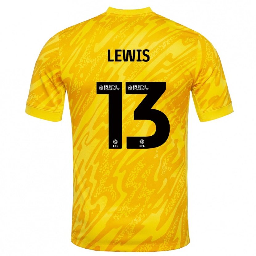 Danxen Bambino Karl Lewis #13 Maglia Gara Portiere Nero Giallo 2025/26 Maglietta